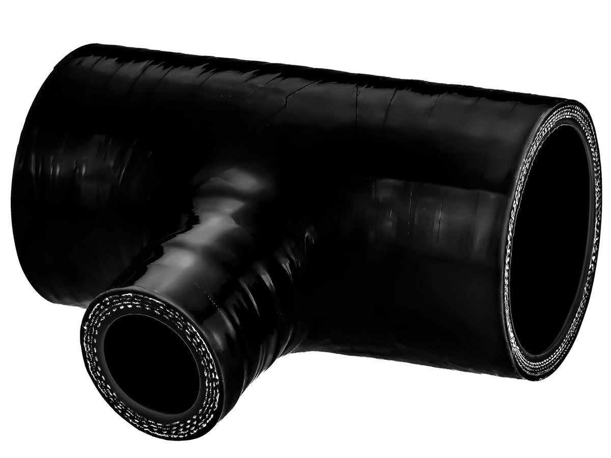 Pieza en T 76/25 mm negra