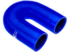 Codo de silicona 180° 38 mm azul