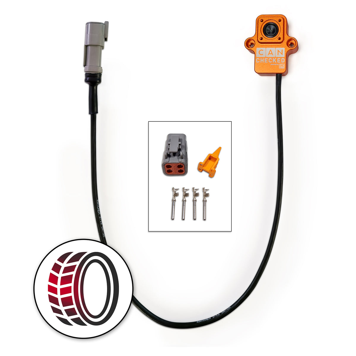 CANchecked TMC01 monitorización de temperatura de neumático individual con cable