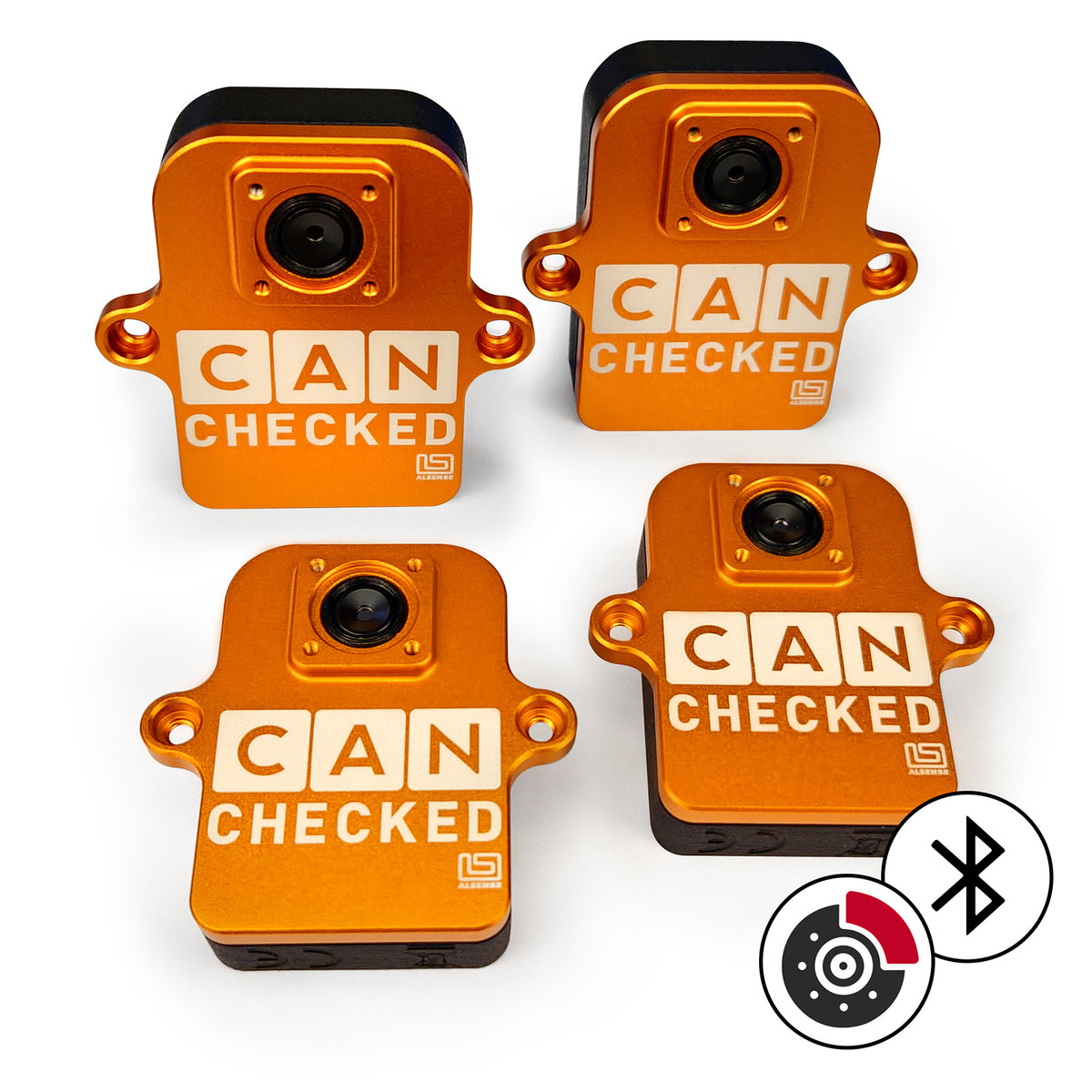 CANchecked BMB04 kit de monitorización de temperatura de frenos por Bluetooth con caja de carga