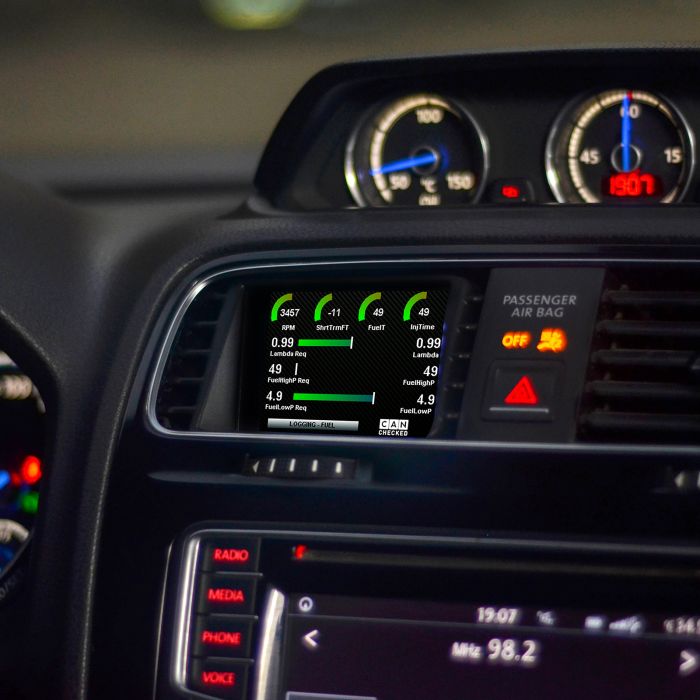 Multifunction Display MFD28 GEN2 CANchecked certified for VW Scirocco MK3 Left Hand Drive.