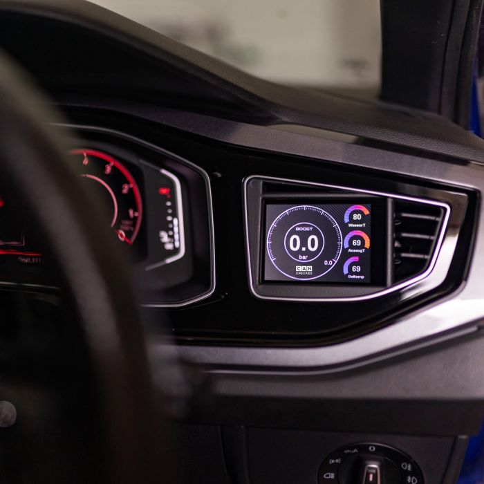 CANchecked MFD32 Gen2 Display for VW Polo MK6 (Type AW) with right-hand drive (2017+)