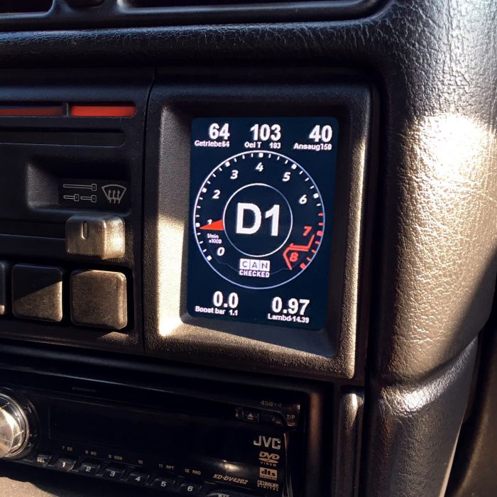 CANchecked Display MFD28 Gen2 for Opel Calibra A 90-97 and Vectra A 88-95 (LHD/RHD).