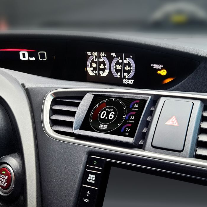 MFD28 Gen2 display verified via CAN for Honda Civic FK2 LHD