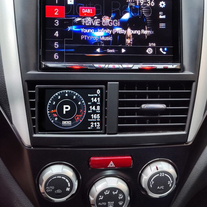 CANchecked Display MFD32 Gen2 for Subaru Impreza GR incl. WRX LHD 2007 - 2014
