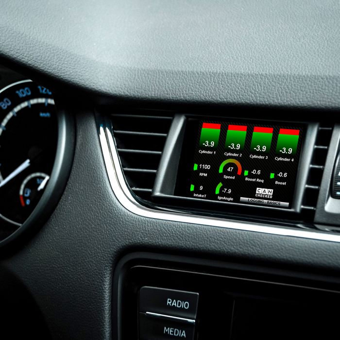 CANchecked MFD32 GEN2 multifunction display for SKODA Octavia 5E