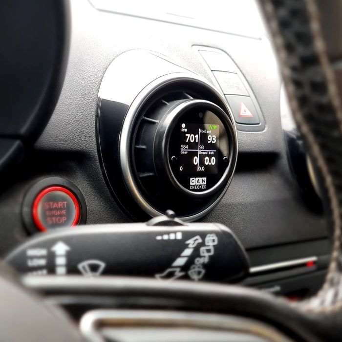 Multifunction Display MFD15 GEN2 with CAN certification for Audi A1 S1 with left/right hand drive (2014-2018).