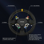 Volante de cuero con hub de carbono SIMSONN Simulador Simracing