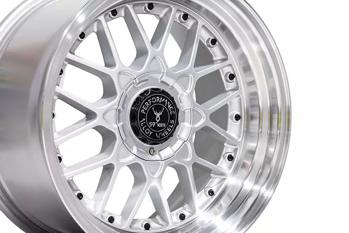 59°North Wheels D-010 10x18" ET25 5x114,3/5x120 Gloss silver/polished lip