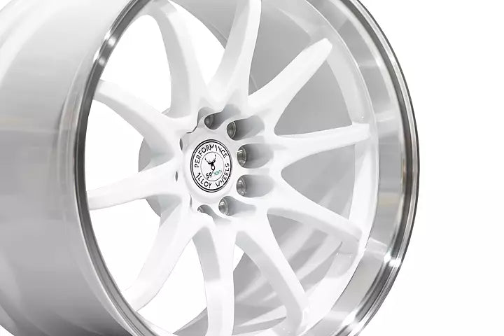 59°North Wheels D-012 10,5x18" ET15 5x114,3/5x120 Gloss white/polished lip