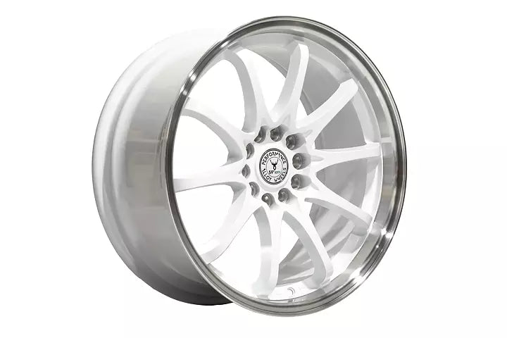 59°North Wheels D-012 8,5x18" ET30 5x114,3/5x120 Gloss white/polished lip