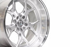 59°North Wheels D-014 9,75x18" ET -5 5x114,3/5x120 brushed silver/polished lip
