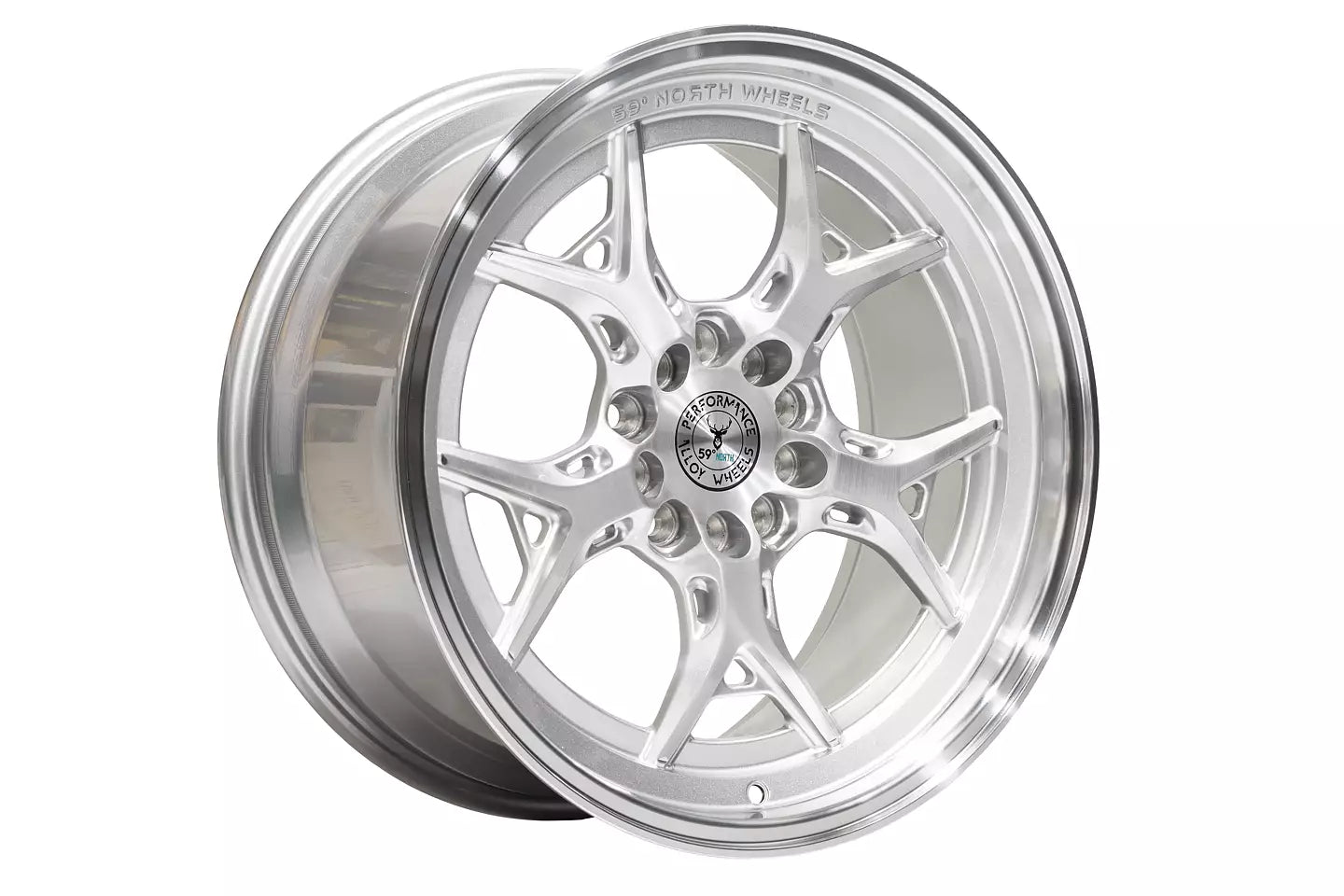 59°North Wheels D-014 9x18" ET30 5x114,3/5x120 brushed silver/polished lip