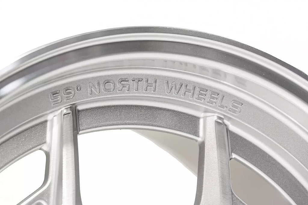 59°North Wheels D-014 9x18" ET30 5x114,3/5x120 brushed silver/polished lip