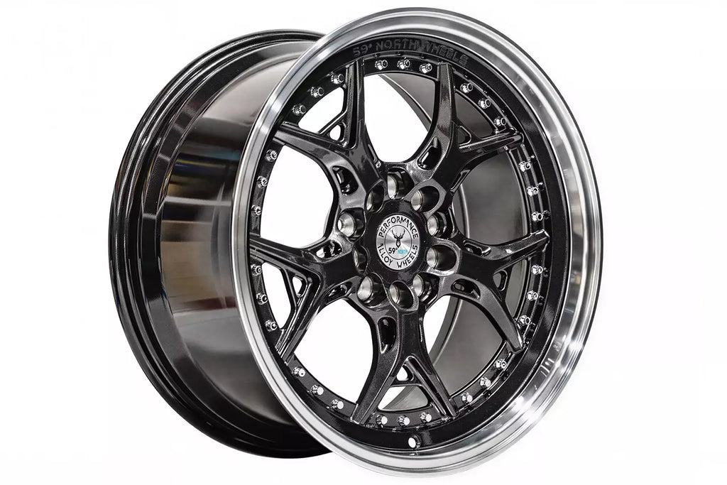 59°North Wheels D-014 9x18" ET30 5x114,3/5x120 gunmetal/polished lip