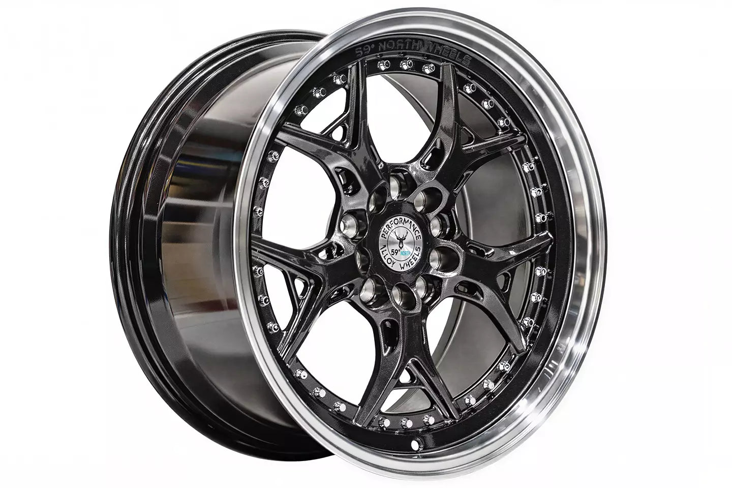 59°North Wheels D-014 9x18" ET30 5x114,3/5x120 gunmetal/polished lip