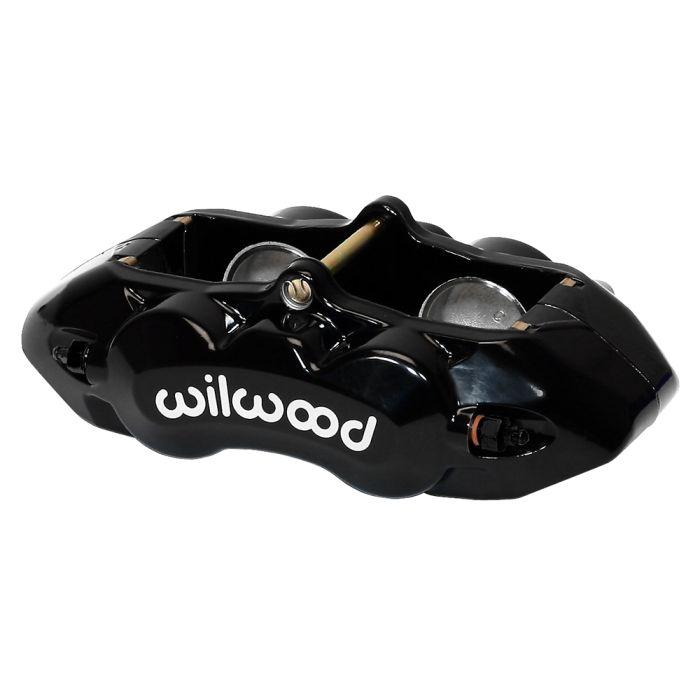 Pinza de freno delantera Wilwood 120-10525 D8-4 de montaje universal con pernos, 4 pistones, color negro.