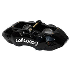 Pinza de freno delantera Wilwood 120-10525 D8-4 de montaje universal con pernos, 4 pistones, color negro.