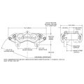 Pinza de freno trasera Wilwood 120-10526 D8-4 universal con montaje en tuerca, 4 pistones, pulida.
