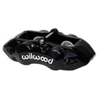 Pinza de freno trasera Wilwood 120-10526 D8-4 universal con montaje en tuerca, 4 pistones, color negro.