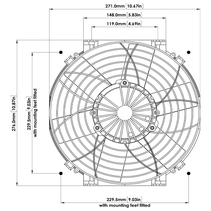 Davies Craig DC0126 10" 24V High-Power Brushless Thermal Electric Fan.