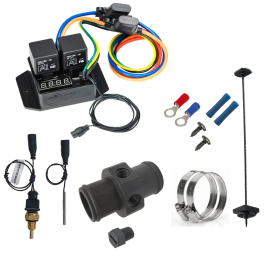 Davies Craig DC0438 Digital Thermatic Fan Switch with 1/4" NPT Sensor 38mm Inline Adapter Kit