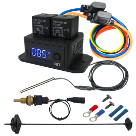 Davies Craig DC0481 Digital Thermatic Twin Fan Switch with 1/4" NPT Thermal Sensor Kit