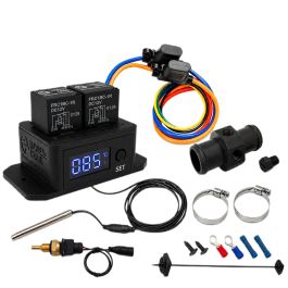Davies Craig DC0488 Digital Thermatic Twin Fan Switch with 1/4"" NPT Thermal Sensor Kit with 38mm Inline Adaptor