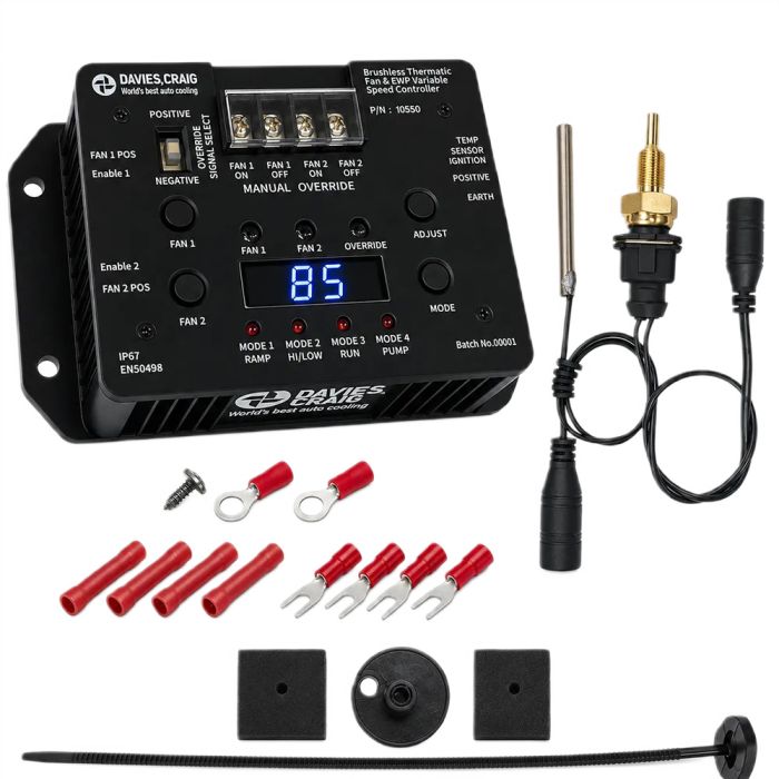 Davies Craig DC0551 Variable Speed Controller for EWP Brushless Thermal Fan + 1/8" NPT Sensor.