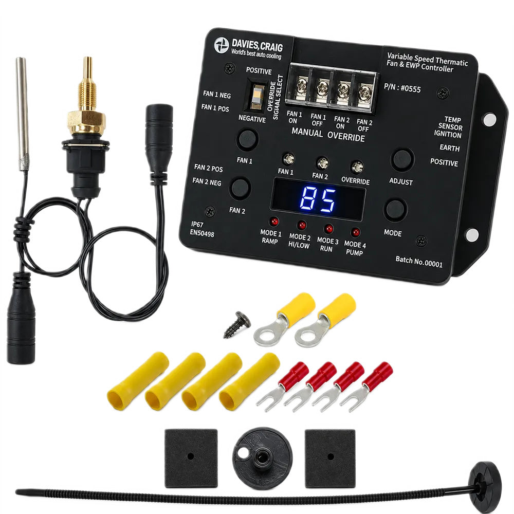 Controlador de velocidad variable Davies Craig DC0555 para ventilador Thermatic con escobillas y EWP + sensor NPT 1/4"