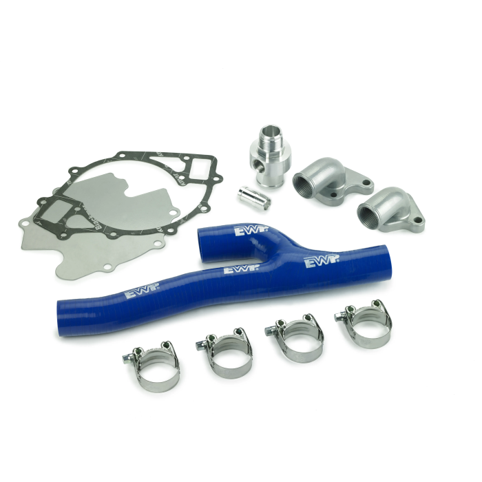 Davies Craig DC8630 Big Block EWP Block Adapter with Blue Hose for Ford 429 460