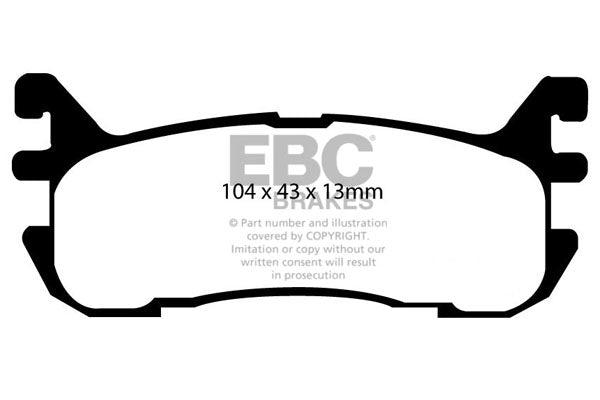 DP31003C Pastillas de freno REDSTUFF EBC Brakes para Ford Escort ZX2 Mazda Miata MX5 Protege MERCURY Tracer Escort ZX2