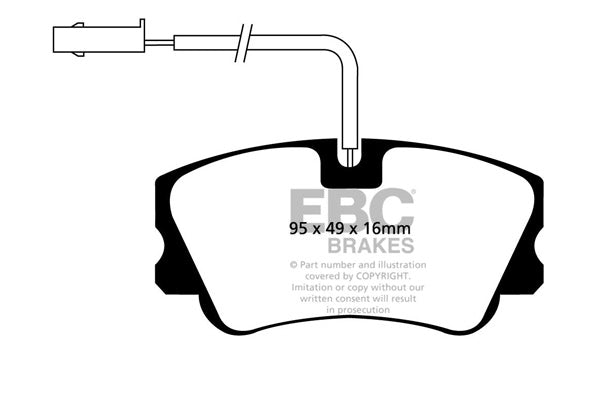 Pastillas de freno DP1011 ULTIMAX2 EBC Brakes para Alfa Romeo 33