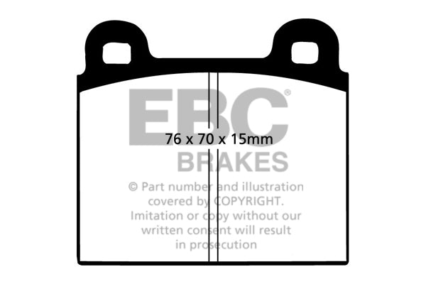 DP2103 Pastillas de freno GREENSTUFF EBC Brakes para Alfa Romeo 1750 GTV 2000 GTV Berlina 1750 Berlina 2000 Montreal Spider BITTER CD BMW 1800 2000C 2000CS FERRARI 208 365 GTC 365 GTS Mondial GLAS 2600 GT 3000 GT Lancia Stratos Mercedes-Benz W108