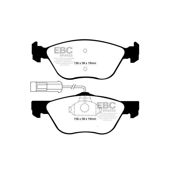 DP21061 Pastillas de freno GREENTUFF EBC Frenos para Alfa Romeo 145 146 147 155 156 166 GTV Spider Fiat Bravo Coupe Marea Marea Weekend Multipla Punto Lancia Dedra Delta Kappa Lybra Alfa Romeo 145 146 156 Spider Delta LS