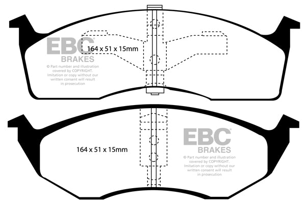DP71065 Pastillas de freno GREENSTUFF EBC Brakes para Chrysler Town & Country Voyager Dodge Caravan Grand Caravan PLYMOUTH Grand Voyager Voyager