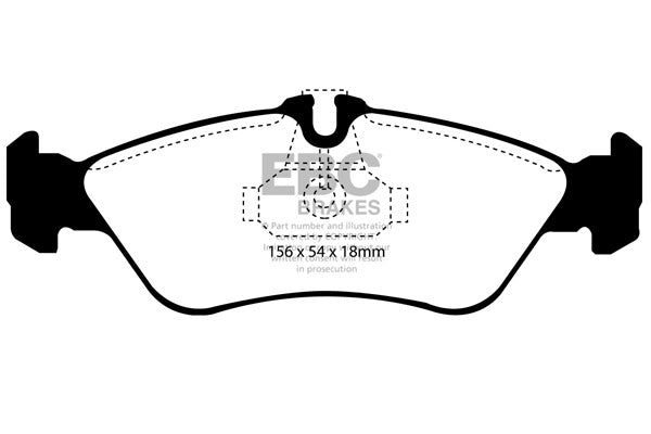 DP1070/2 Pastillas de freno ULTIMAX2 EBC Brakes para Mercedes-Benz Mercedes-Benz COMMERCIAL Sprinter 308D Sprinter 308D LWB Sprinter 310D Sprinter 311D Sprinter 311D LWB Sprinter 312D Sprinter 313D Sprinter 313D LWB Sprinter 314 Sprinter 316D