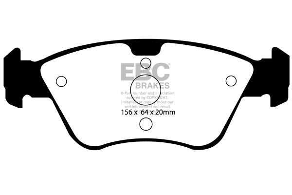 DP1075 Pastillas de freno ULTIMAX2 EBC Brakes para Chrysler USA Crossfire Mercedes-Benz CLK C208 CLK200 Descapotable CLK C208 CLK230K Descapotable CLK C208 CLK320 SLK R170 SLK320 EClass T210 E200 K EClass T210 E220 D EClass T210 E240 EClass T210