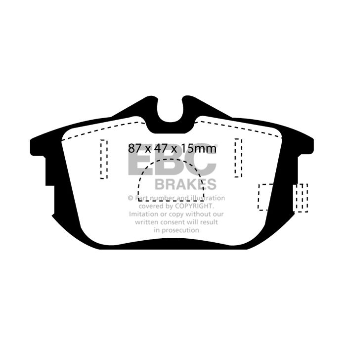 DP1076 ULTIMAX2 EBC Brake Pads for Mitsubishi Carisma, Colt, Spacestar, Smart Forfour W454 and Volvo S40 V40.
