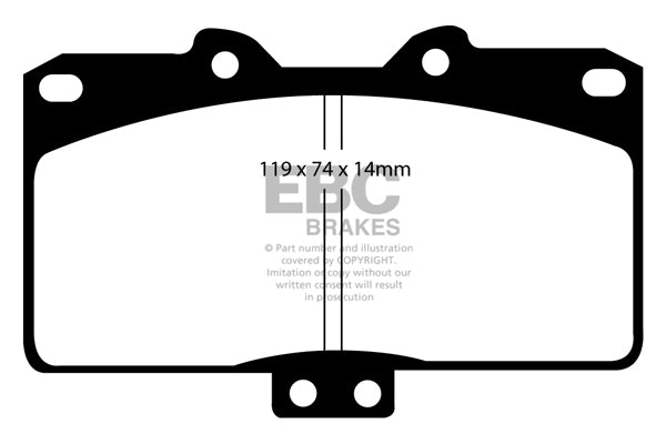 DP41097R Pastillas de freno YELLOWSTUFF EBC Brakes para Mitsubishi 3000 GT 3000 GTO Dodge Stealth Mitsubishi 3000 GT VR-4