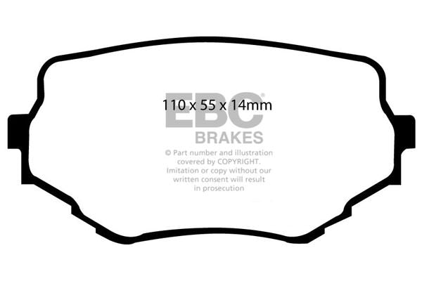 DP1099 Pastillas de freno ULTIMAX2 EBC Brakes para Suzuki Grand Vitara T52 5 puertas Grand Vitara TD62 Grand Vitara TX92 Grand Vitara TD32W Grand Vitara TD82 Vitara TD11W Vitara TD31W Suzuki COMMERCIAL Vitara Van