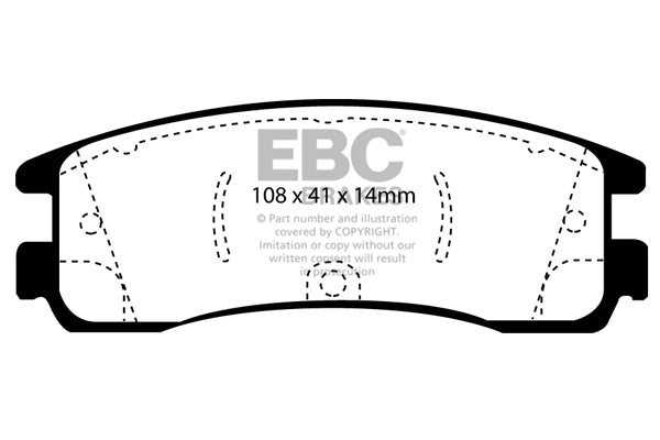 DP61122 Pastillas de freno GREENSTUFF EBC Brakes para Chevrolet Trans Sport BUICK Rendezvous Chevrolet Venture OLDSMOBILE Silhouette PONTIAC Aztek Montana Trans Sport