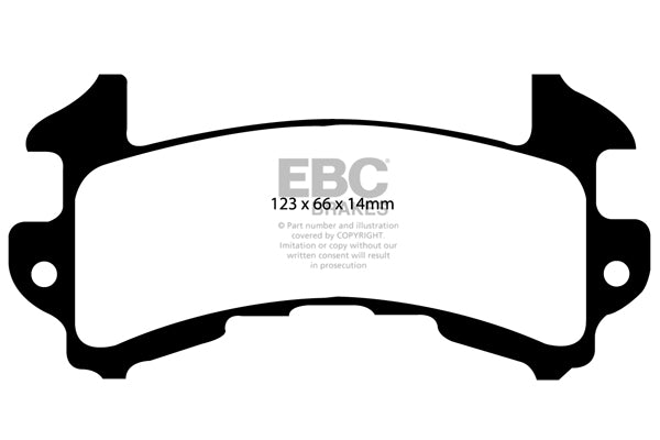 DP41146R Pastillas de freno YELLOWSTUFF EBC Brakes para Chevrolet Blazer Camaro 3rd Gen PONTIAC Firebird Grand Am Grand Prix BUICK Century Regal Riviera Cadillac Eldorado Seville Chevrolet Blazer S-10 Camaro 3rd Gen El Camino L10 Malibu Monte Carlo