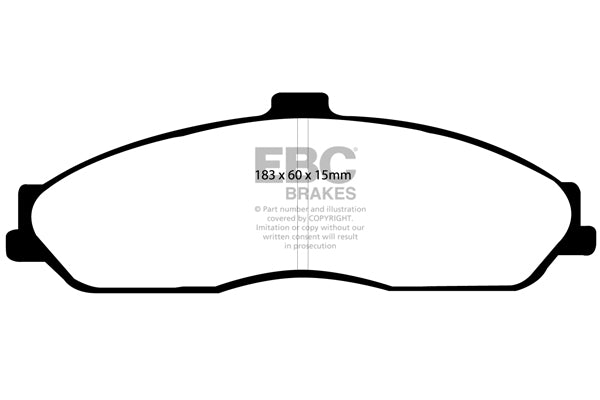 DP41162R Pastillas de freno YELLOWSTUFF EBC Brakes para AC MK VI Cadillac XLR Chevrolet Corvette C5 Corvette C5 Z06 Corvette C6 Corvette C6 Z51 Opel Monaro PONTIAC GTO VAUXHALL Monaro Cadillac XLR XLR-V Chevrolet Corvette C5 Corvette C6 PONTIAC GTO