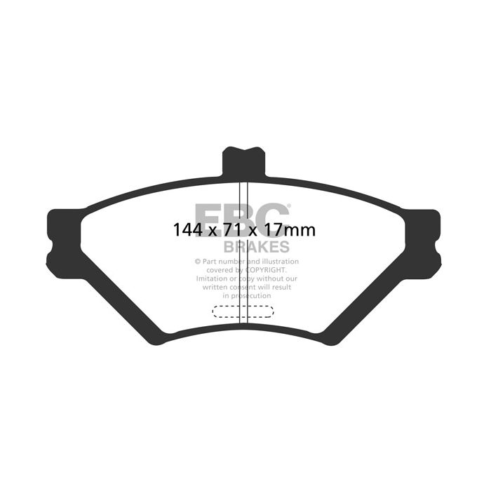 DP31169C REDSTUFF EBC Brake Pads for Ford Crown Victoria, Lincoln Town Car, and Mercury Grand Marquis.
