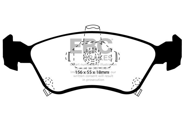 DP1171 Pastillas de freno ULTIMAX2 EBC Brakes para Toyota Avensis AT220 Avensis AT221 Avensis ST220 Avensis CT220