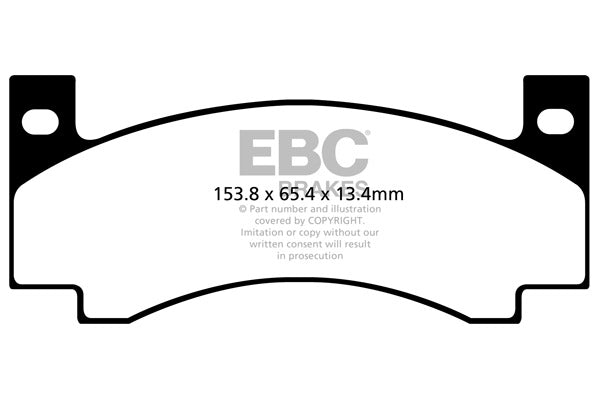 DP41176R Pastillas de freno YELLOWSTUFF EBC Brakes para Dodge USA Challenger Charger PLYMOUTH Barracuda Roadrunner AMC Ambassador Gremlin Hornet Javelin Matador BRICKLIN SV-1 Chrysler 300 Cordoba Imperial Newport New Yorker Town & Country Dodge B100