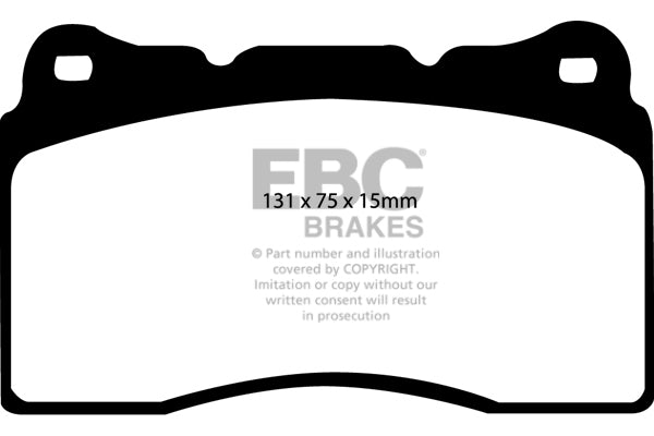 DP81210RPX Pastillas de freno de competición RP-X Racing EBC Brakes para Alfa Romeo 147 156 159 166 Brera Giulietta 940 GT GTV Spider Mitsubishi Lancer EVO 5 6 7 8 9 X Subaru BRZ Impreza WRX STi Toyota GT 86 Honda Civic FK2 FK8 Opel Astra GTC OPC