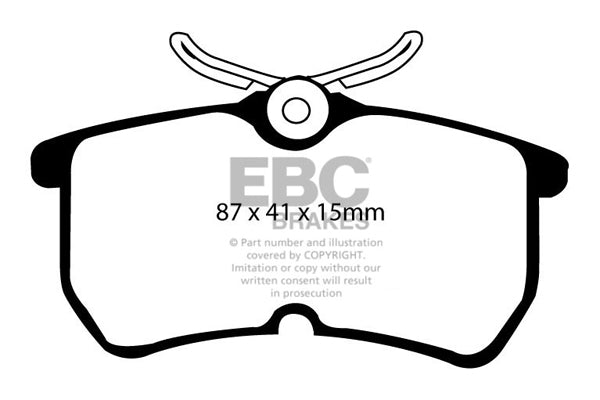 DP1218 Pastillas de freno ULTIMAX2 EBC Brakes para Ford Fiesta Mk6 Fiesta Mk7 Focus Mk1 Puma Racing ARIEL Atom 4 Ford Australia and New Zealand Fiesta Mk6 ST150 Fiesta Mk7 ST Focus Mk1 ST170 Focus 2