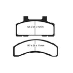 Pastillas de freno DP61240 GREENSTUFF EBC para Chevrolet Lumina APV, Oldsmobile Silhouette y Pontiac Trans Sport.